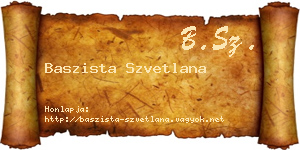 Baszista Szvetlana névjegykártya